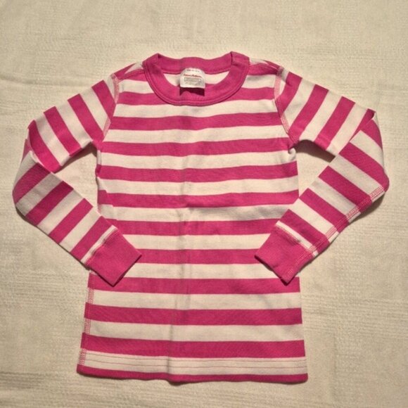 Hanna Andersson girls size 100 or 4 pink and white stripe, vguc have minor fade - Picture 2 of 7